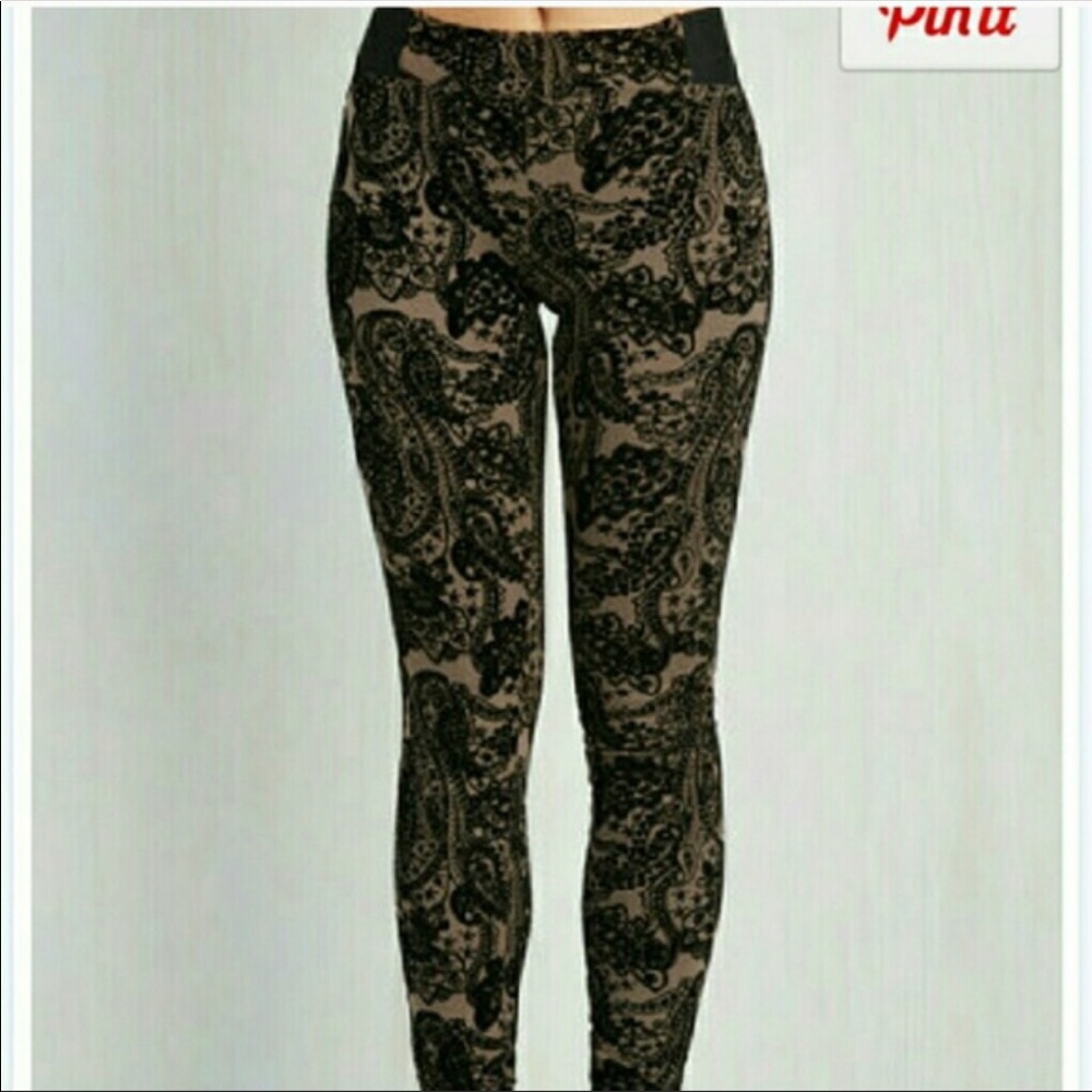 Modcloth Flocked Velvet Pants
